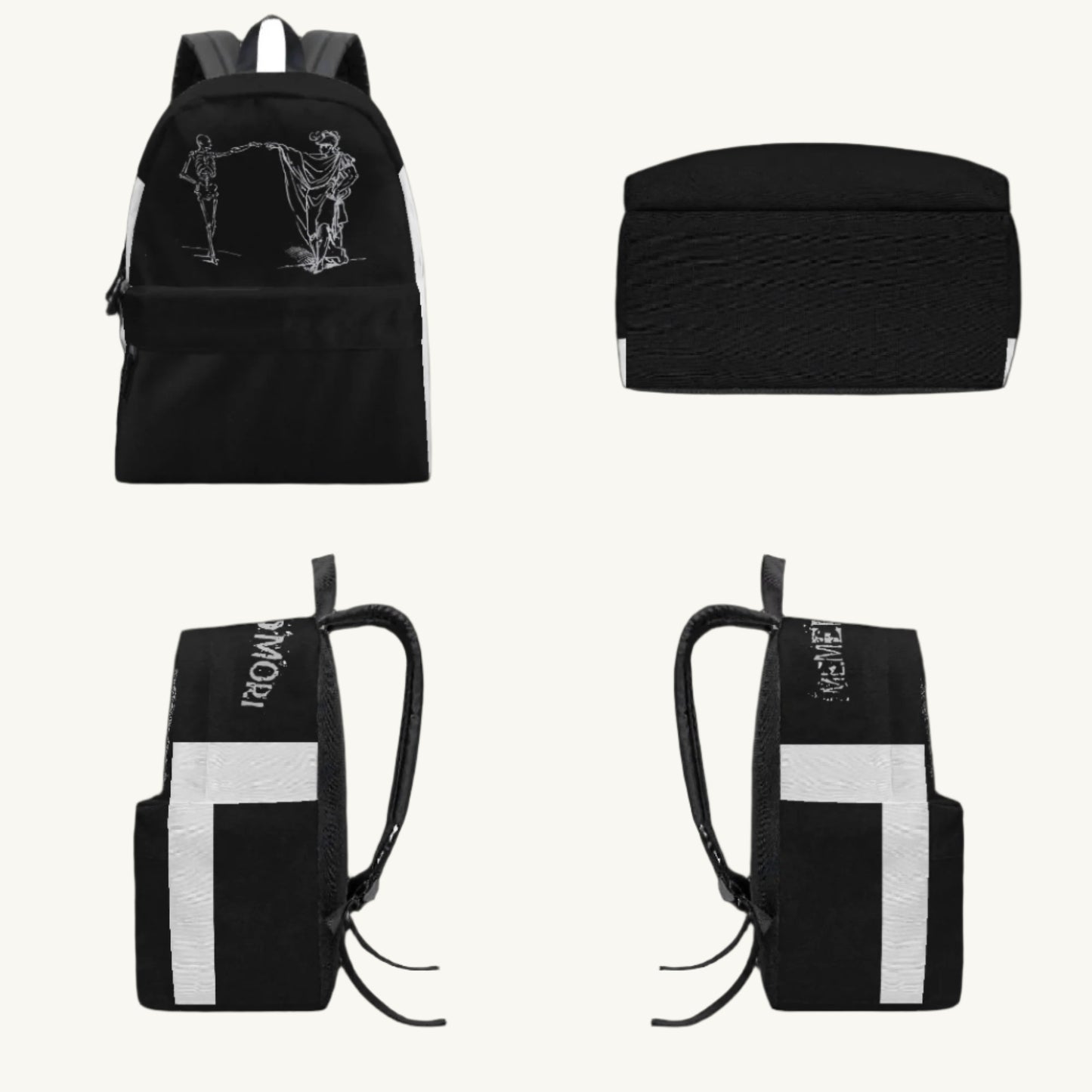 Memento Mori Black Backpack - Jaded Lament