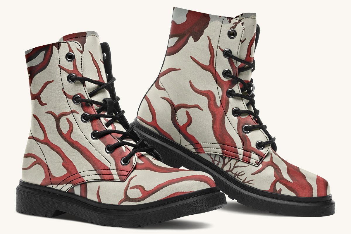 A Bloodroot Coral Sea Boots - Jaded Lament