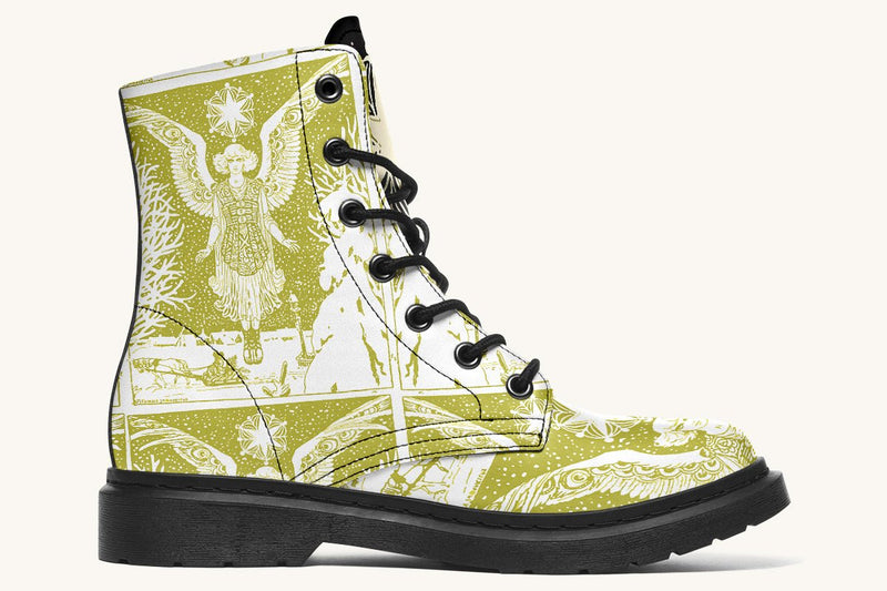Call Upon the Star Green White Boots - Jaded Lament