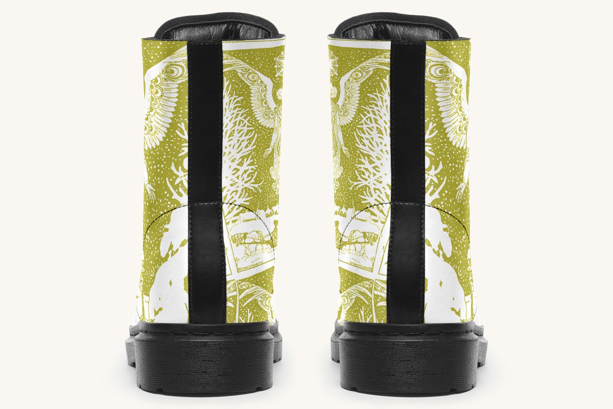 Call Upon the Star Green White Boots - Jaded Lament