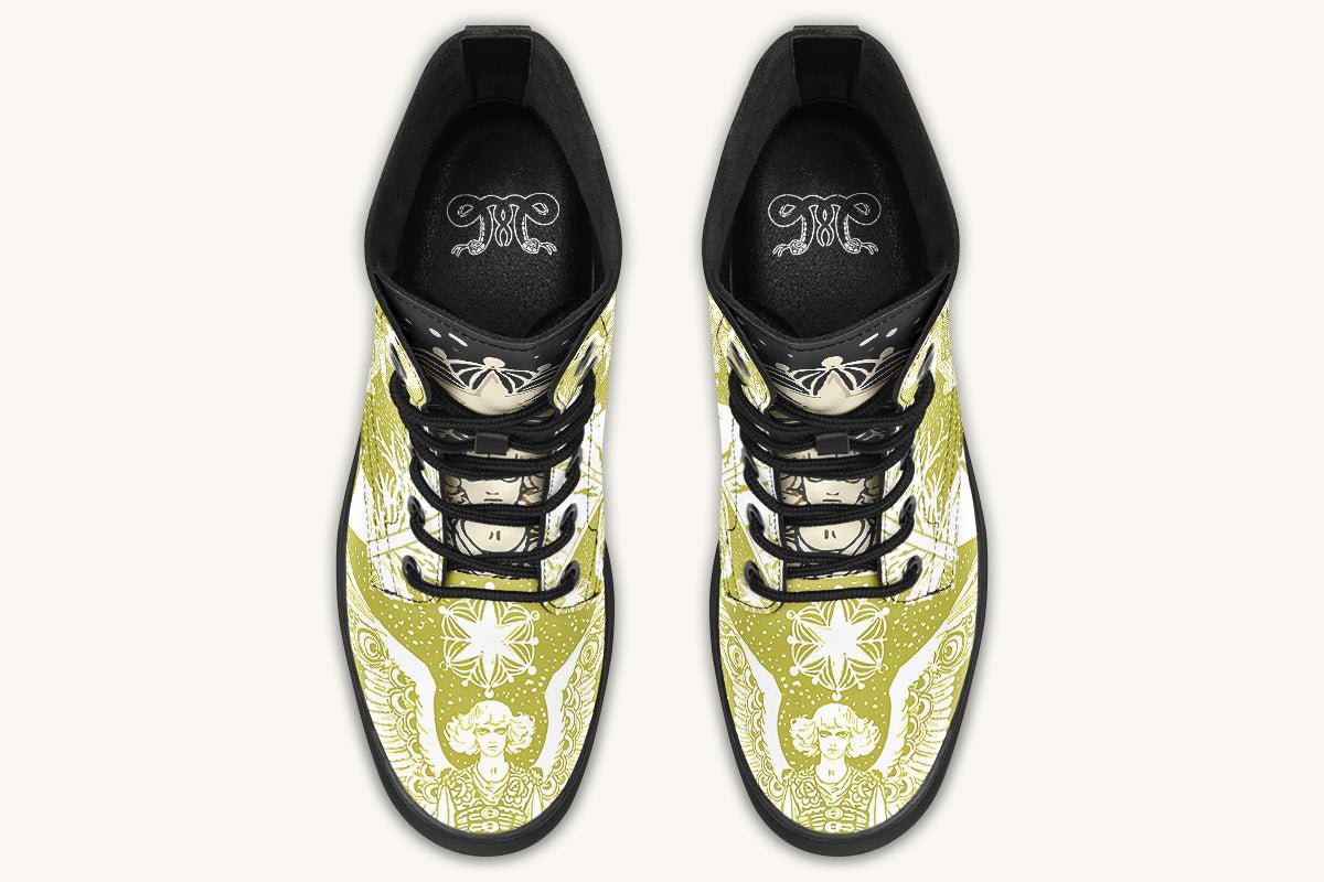 Call Upon the Star Green White Boots - Jaded Lament