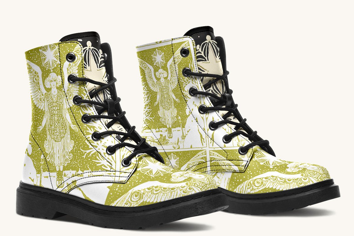 Call Upon the Star Green White Boots - Jaded Lament