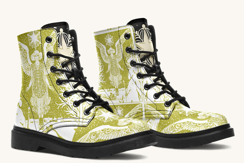Call Upon the Star Green White Boots - Jaded Lament