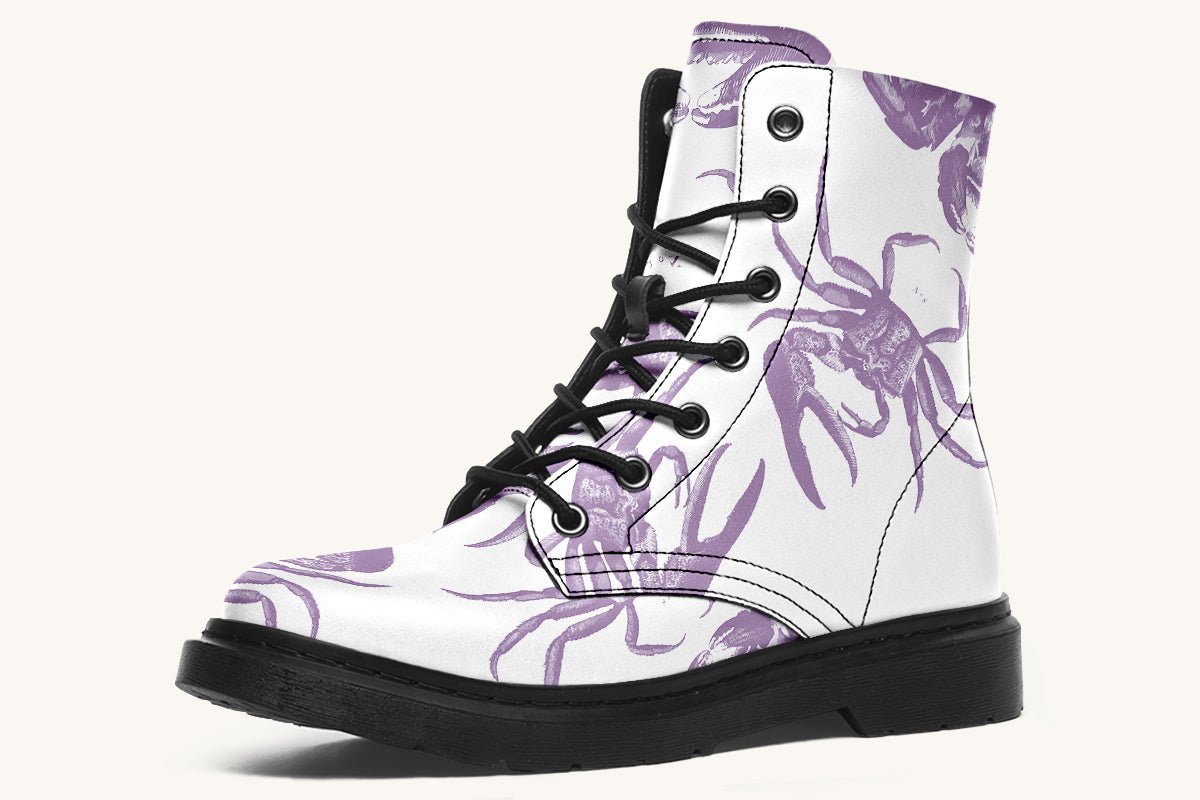 Crawl the Sea of Stars Purple White Boots - Jaded Lament