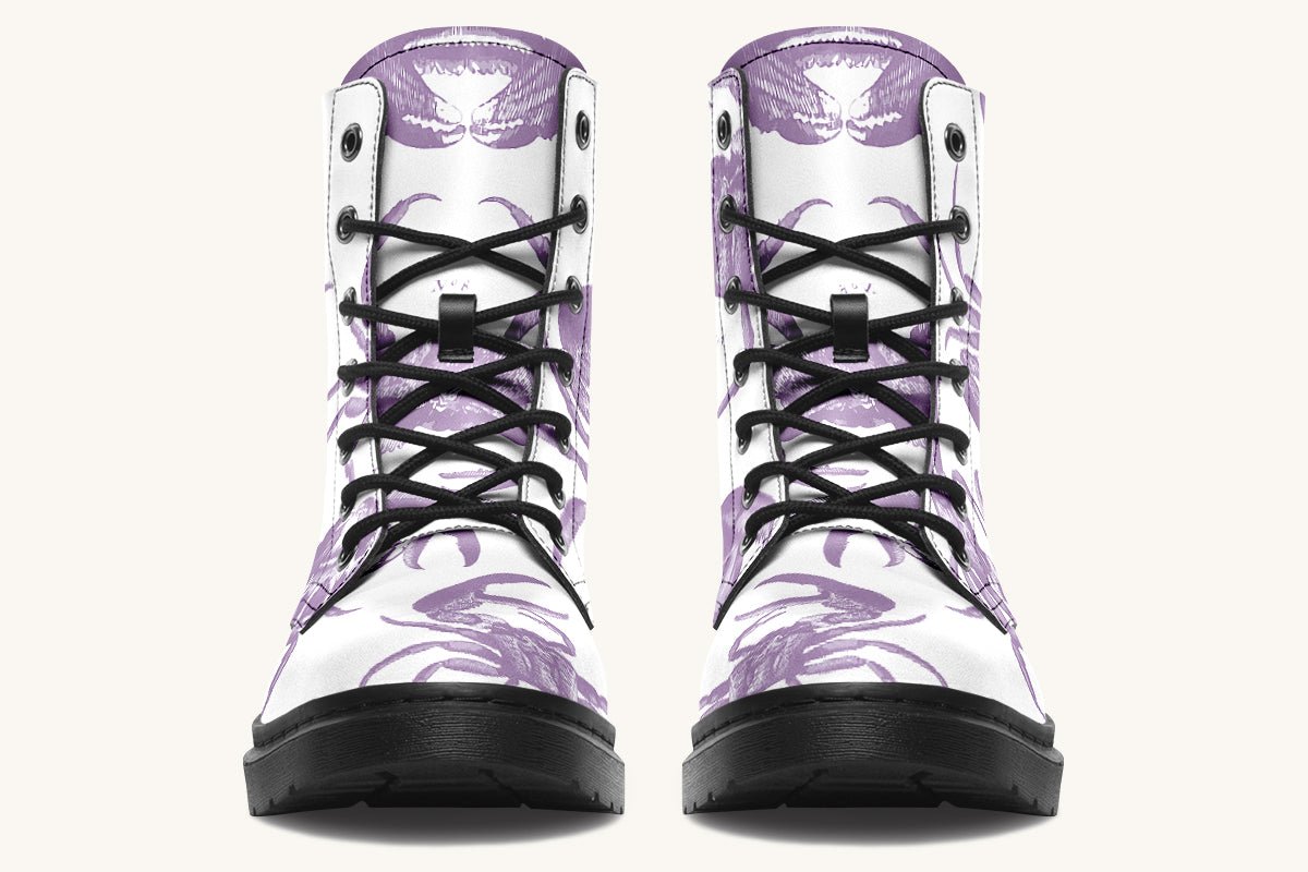 Crawl the Sea of Stars Purple White Boots - Jaded Lament