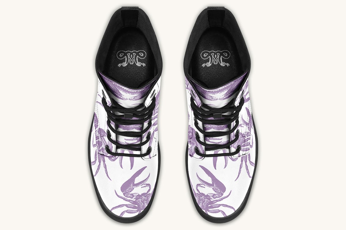 Crawl the Sea of Stars Purple White Boots - Jaded Lament