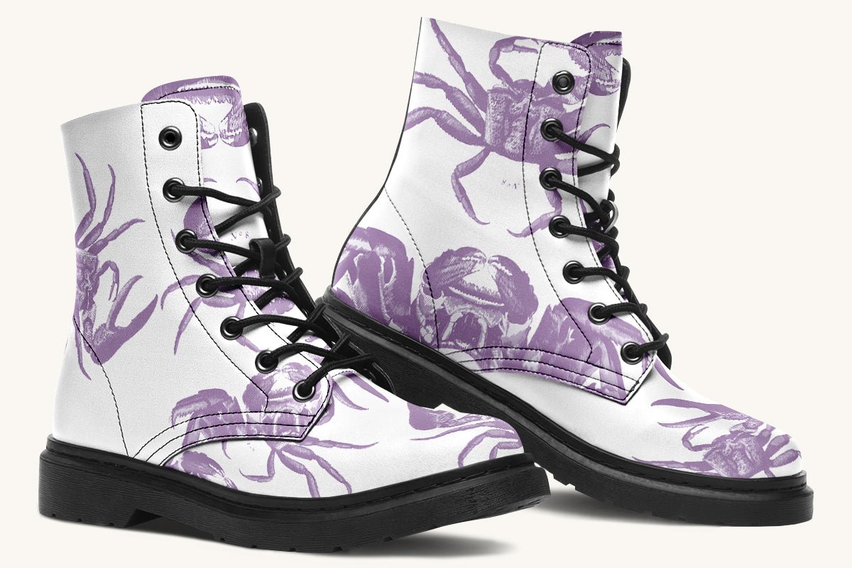 Crawl the Sea of Stars Purple White Boots - Jaded Lament