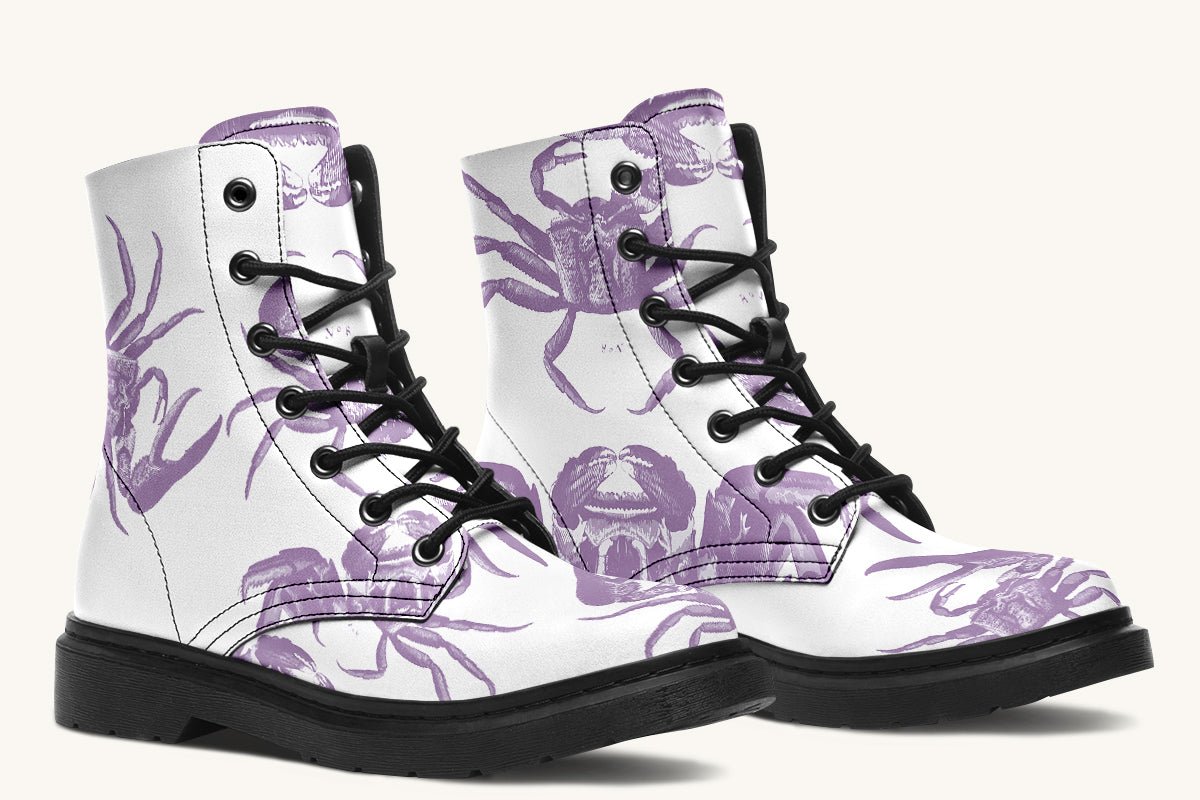 Crawl the Sea of Stars Purple White Boots - Jaded Lament