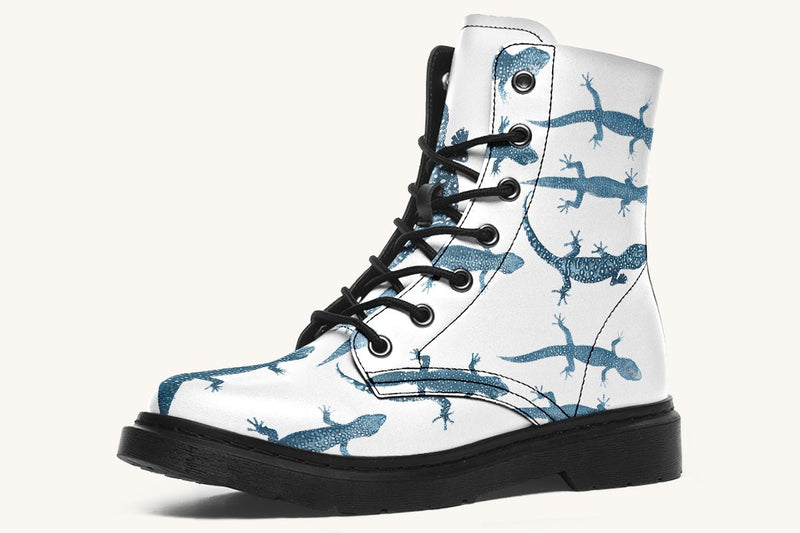 March of the Lizards Blue White Boots - Jaded Lament