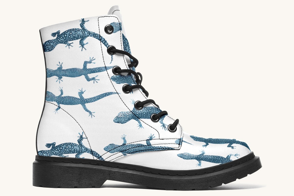 March of the Lizards Blue White Boots - Jaded Lament