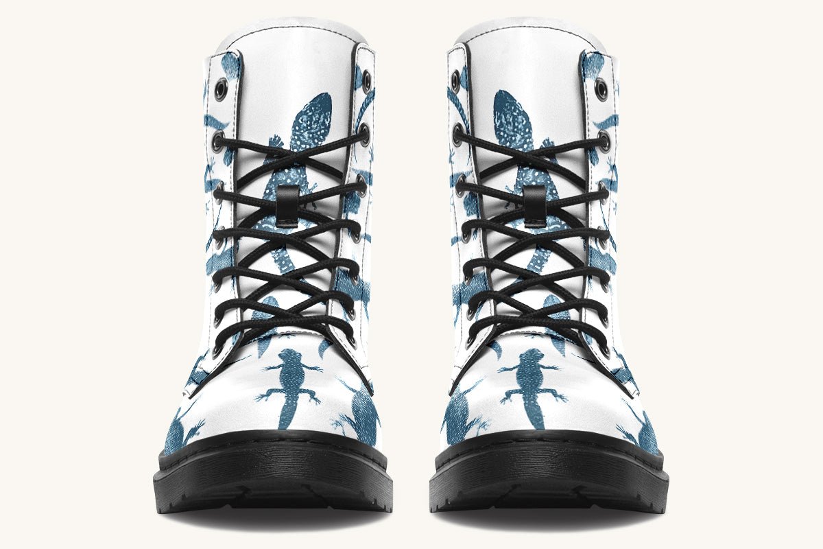 March of the Lizards Blue White Boots - Jaded Lament