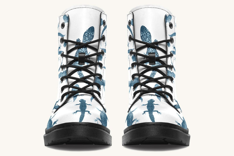 March of the Lizards Blue White Boots - Jaded Lament