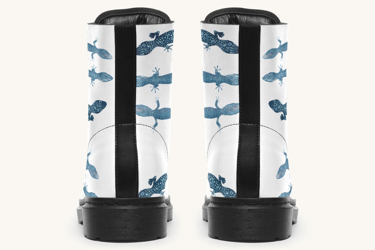 March of the Lizards Blue White Boots - Jaded Lament