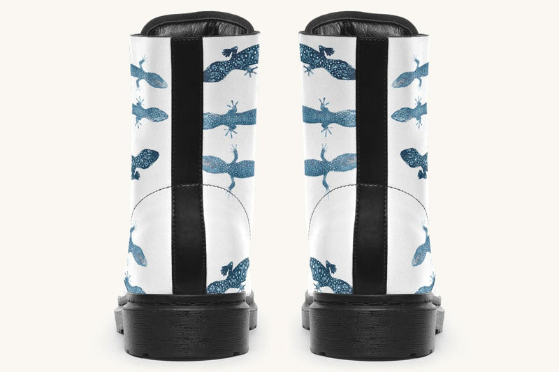 March of the Lizards Blue White Boots - Jaded Lament