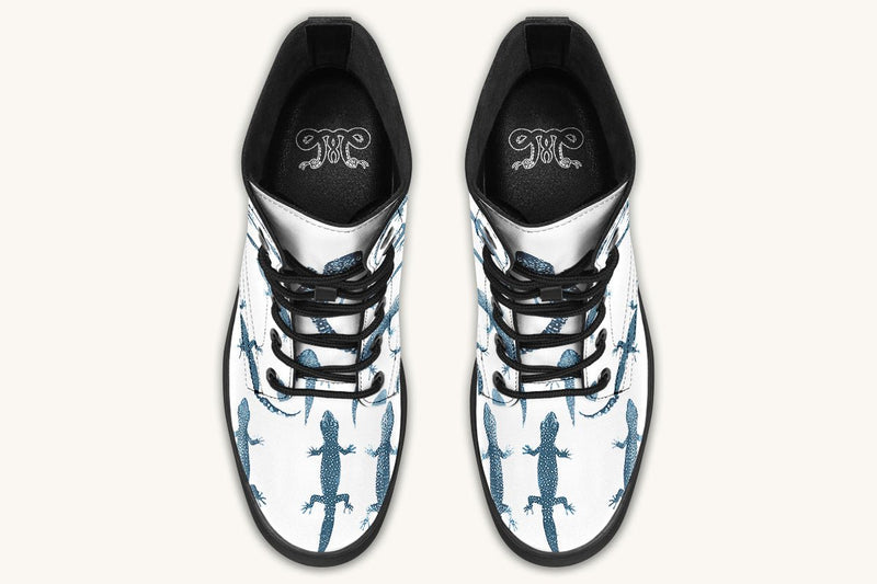 March of the Lizards Blue White Boots - Jaded Lament