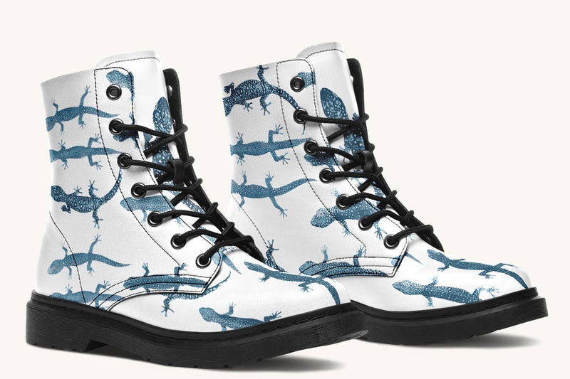 March of the Lizards Blue White Boots - Jaded Lament