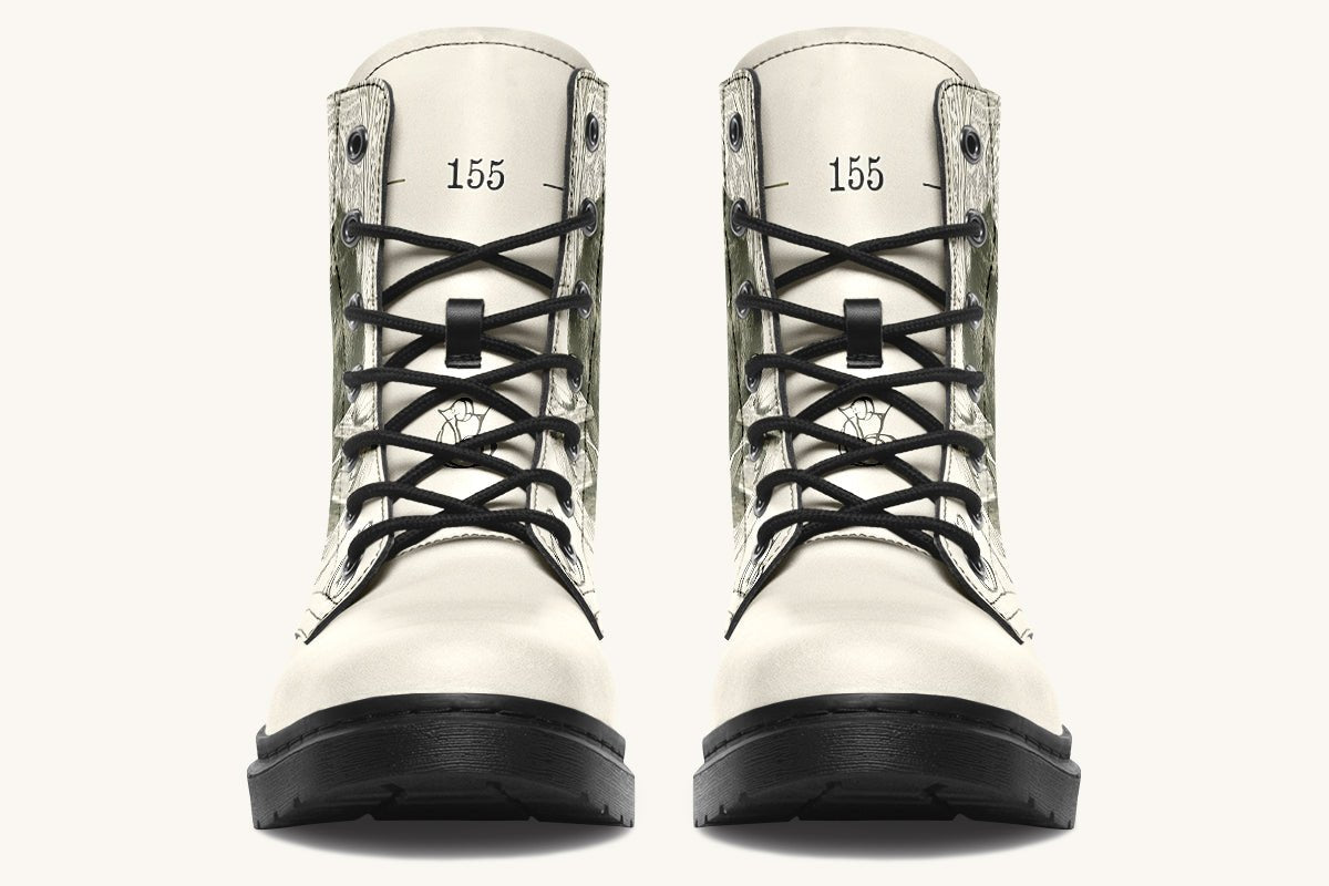 The Bear Shall Be Thy Choice Cream Boots - Jaded Lament