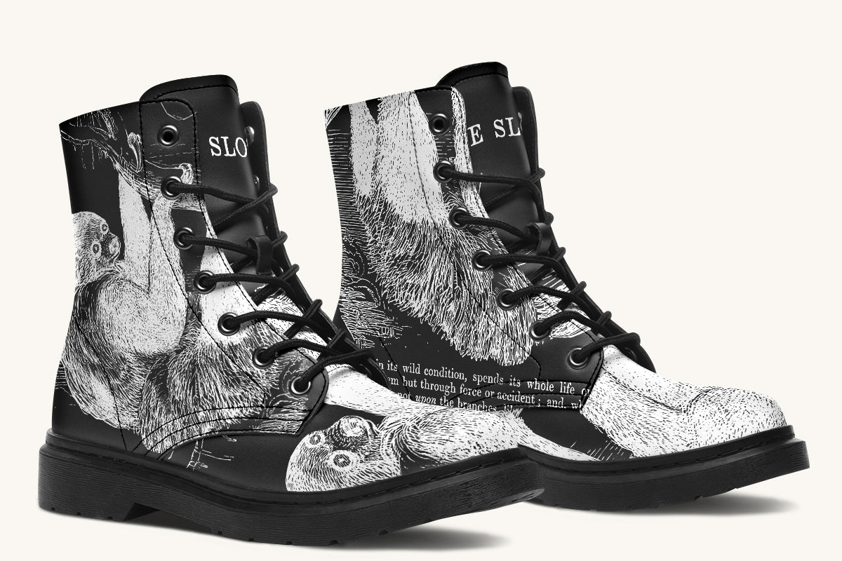 The Sloth Stays White Black Boots - Jaded Lament