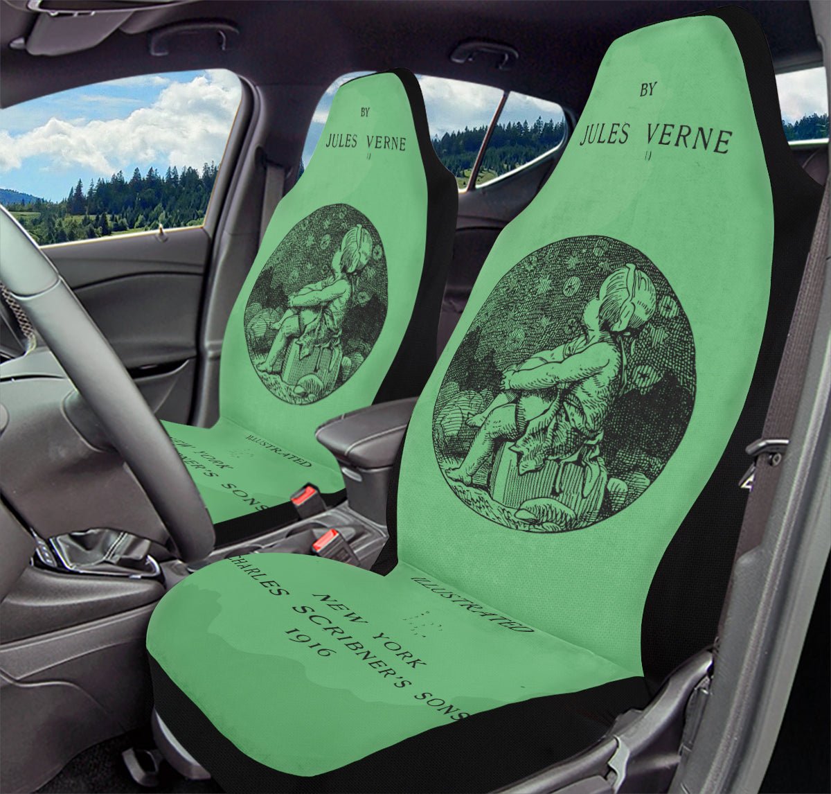 Beneath The Green Silence Car Seat Cover - Jaded Lament