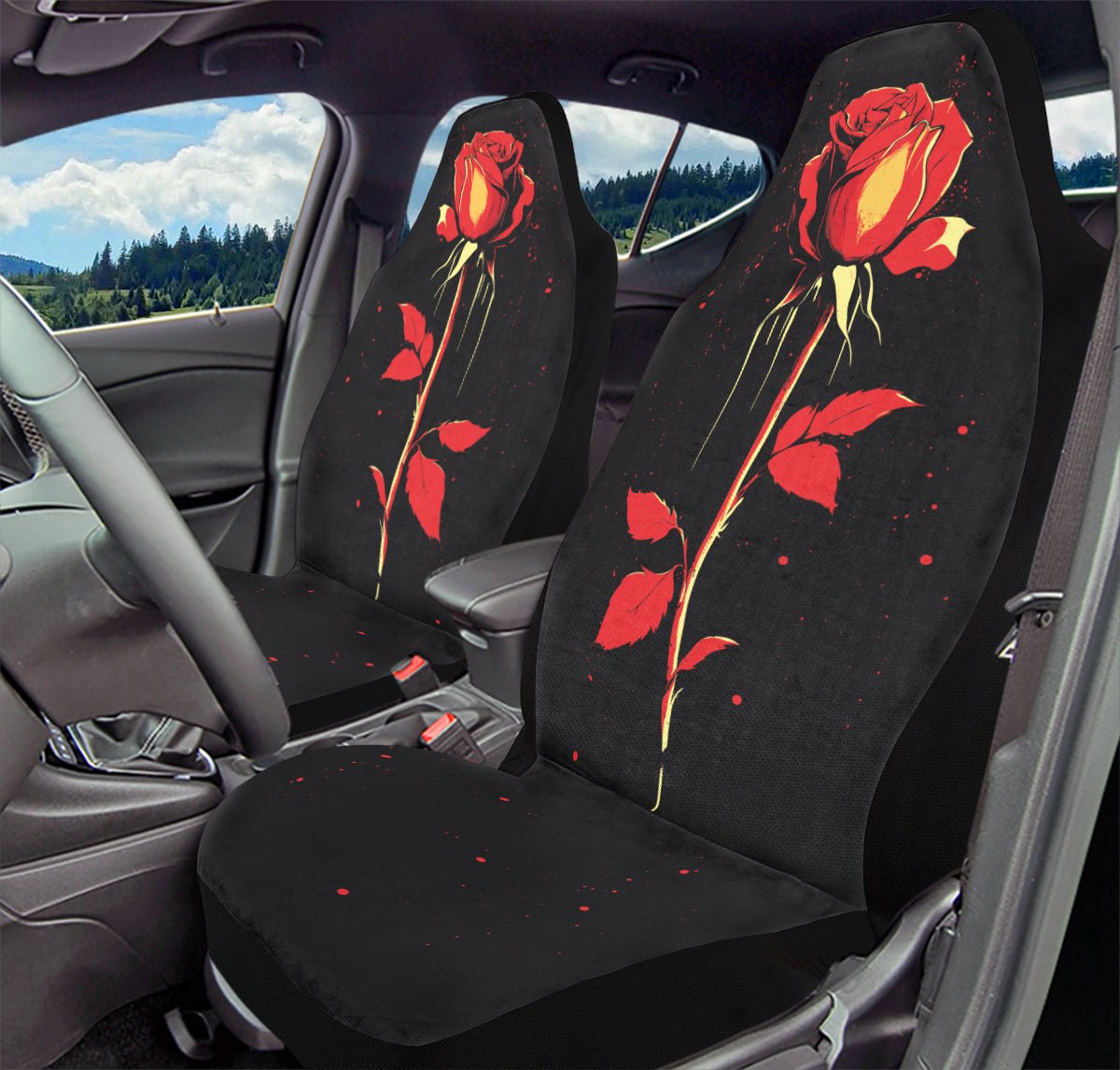 Bleeding Rose Car Seat Cover - Jaded Lament