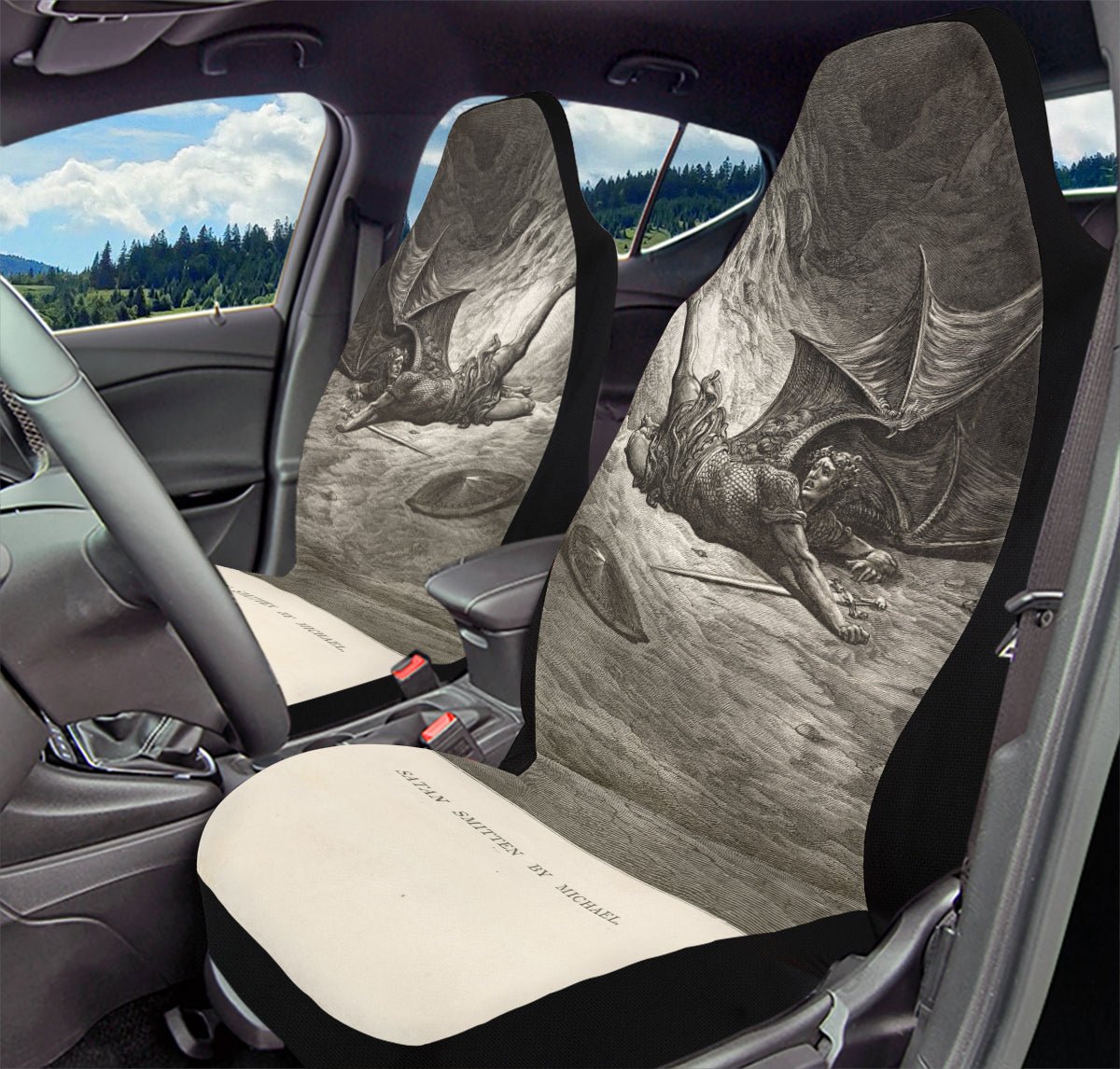 Fall of the Morning Star Car Seat Cover - Jaded Lament