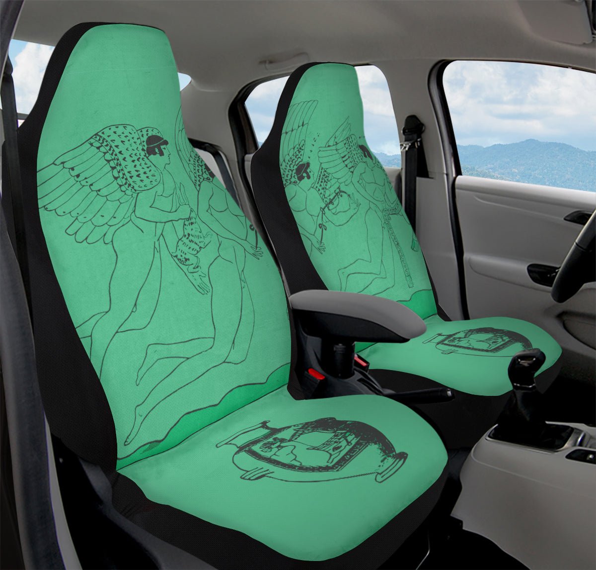 Love Gods in Flight Car Seat Cover - Jaded Lament