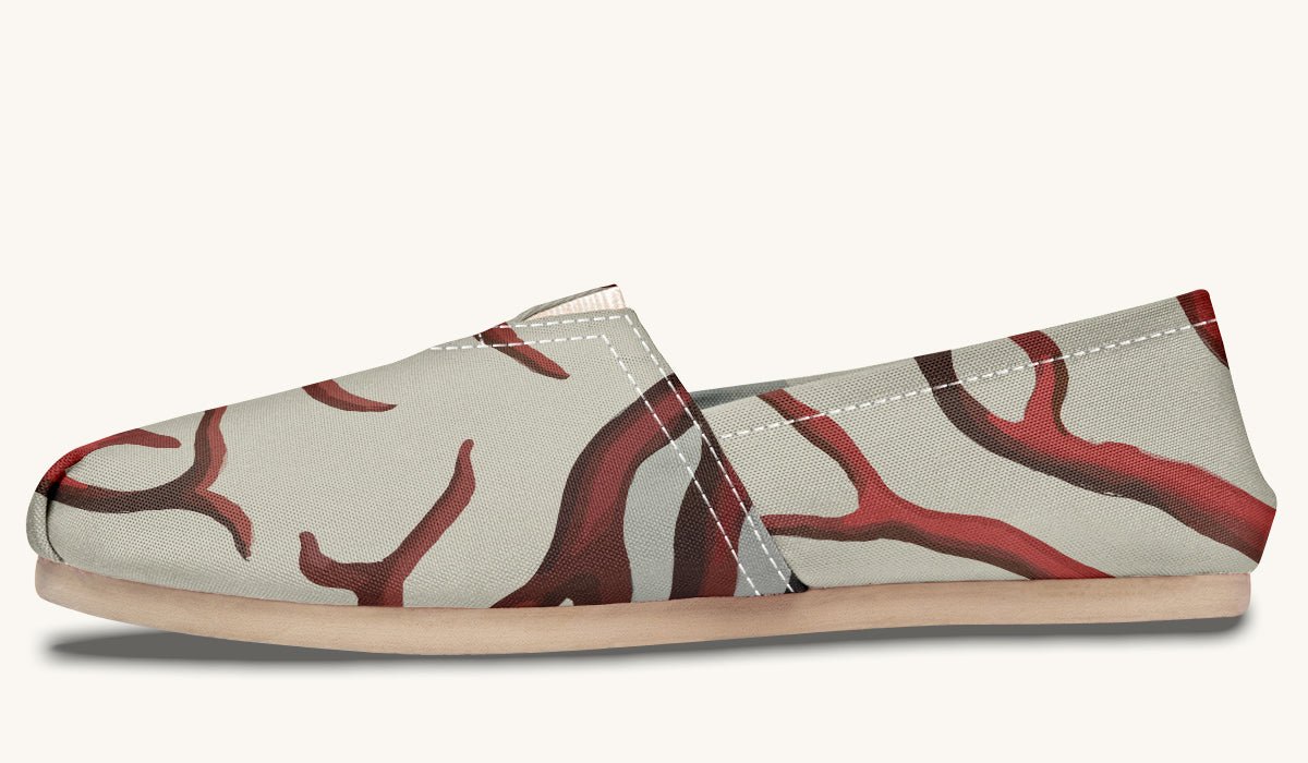 A Bloodroot Coral Sea Casual Shoes - Jaded Lament