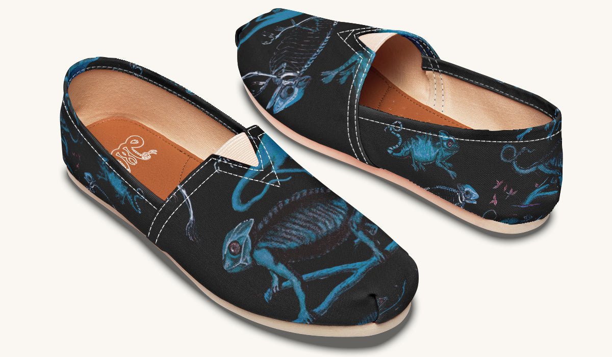 Reptilian in Bloom Black and Gold Casual Shoes - Jaded Lament
