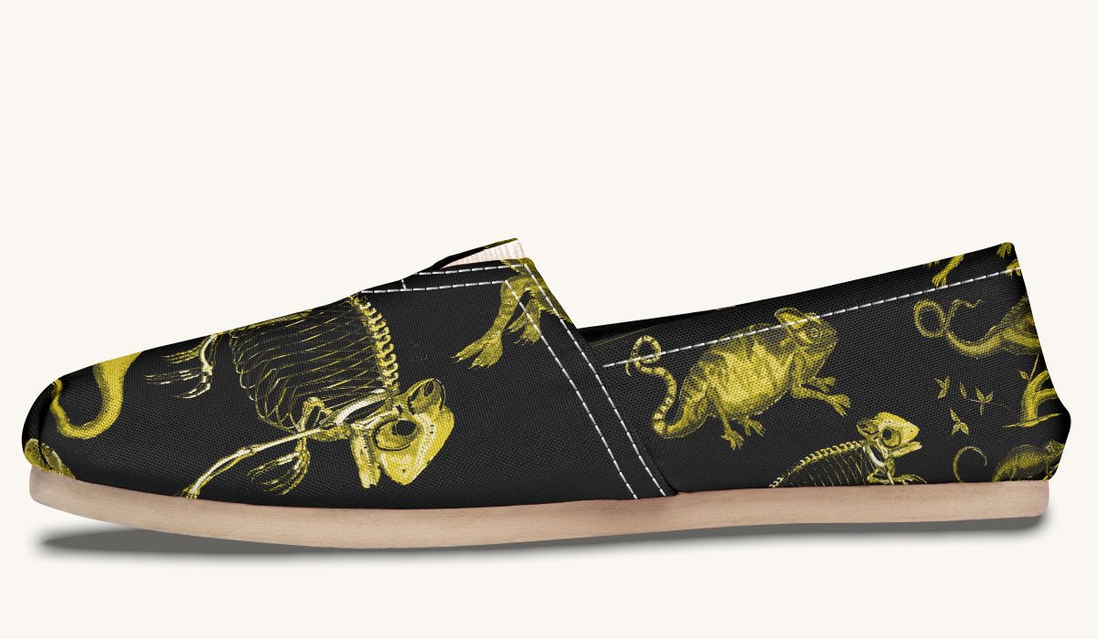 Reptilian in Bloom Black and Blue Casual Shoes - Jaded Lament