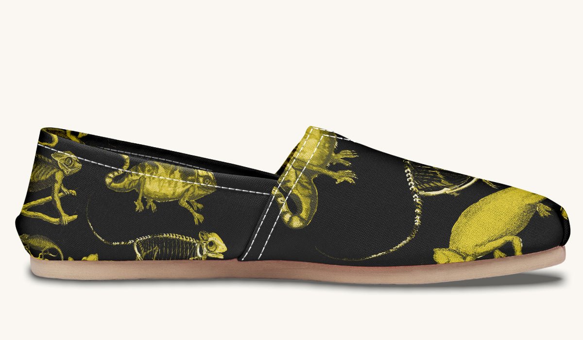Reptilian in Bloom Black and Blue Casual Shoes - Jaded Lament