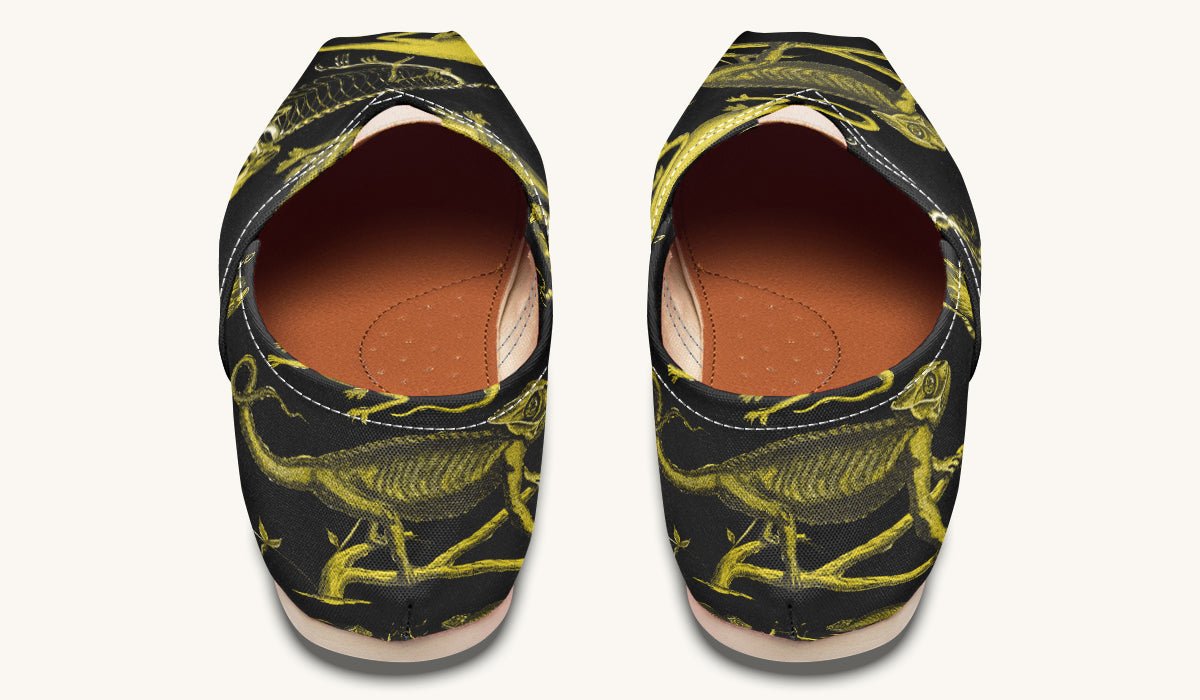 Reptilian in Bloom Black and Blue Casual Shoes - Jaded Lament