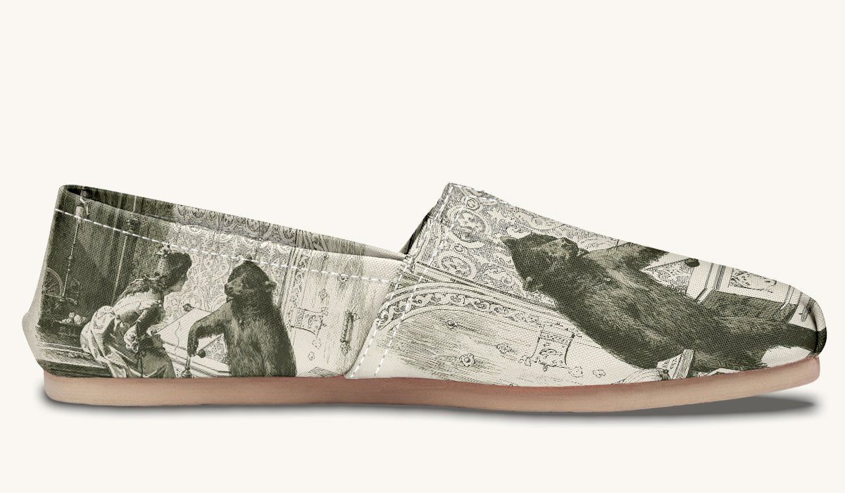 The Bear Shall Be Thy Choice (Pink) Casual Shoes - Jaded Lament