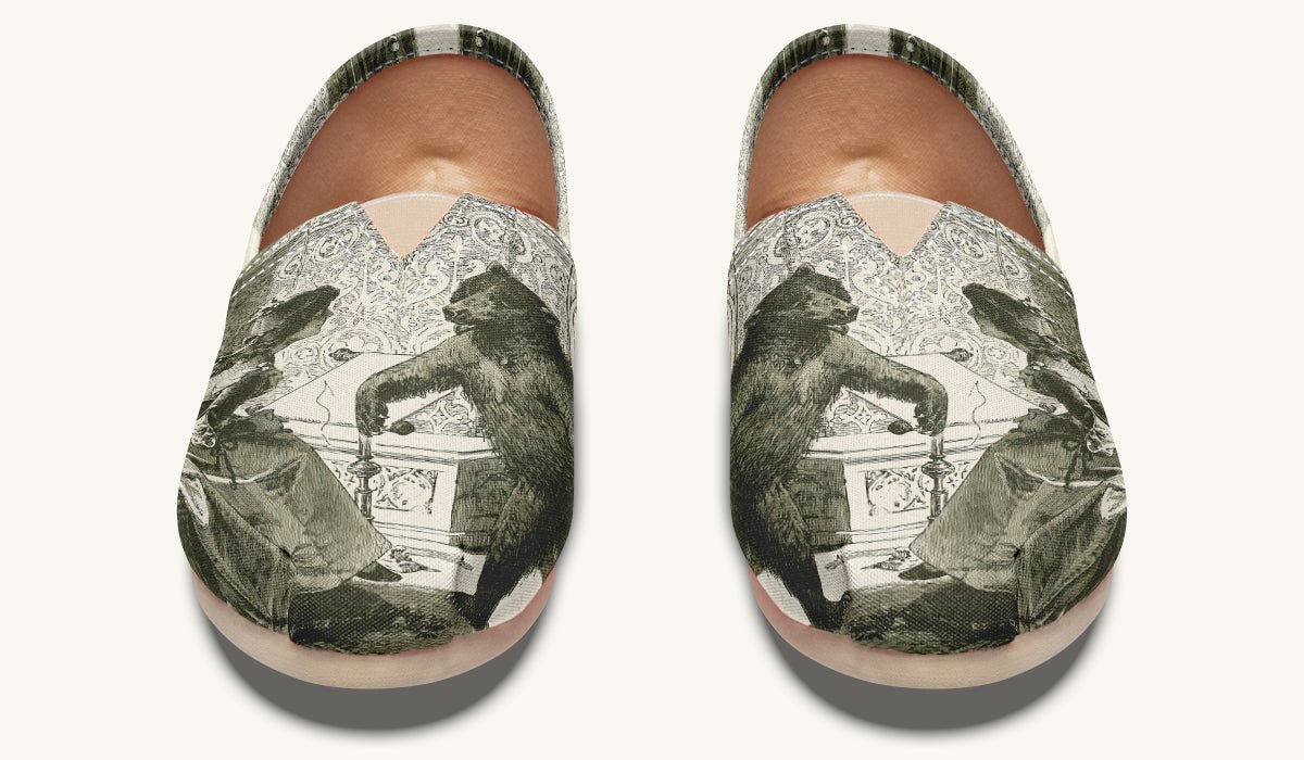 The Bear Shall Be Thy Choice (Pink) Casual Shoes - Jaded Lament