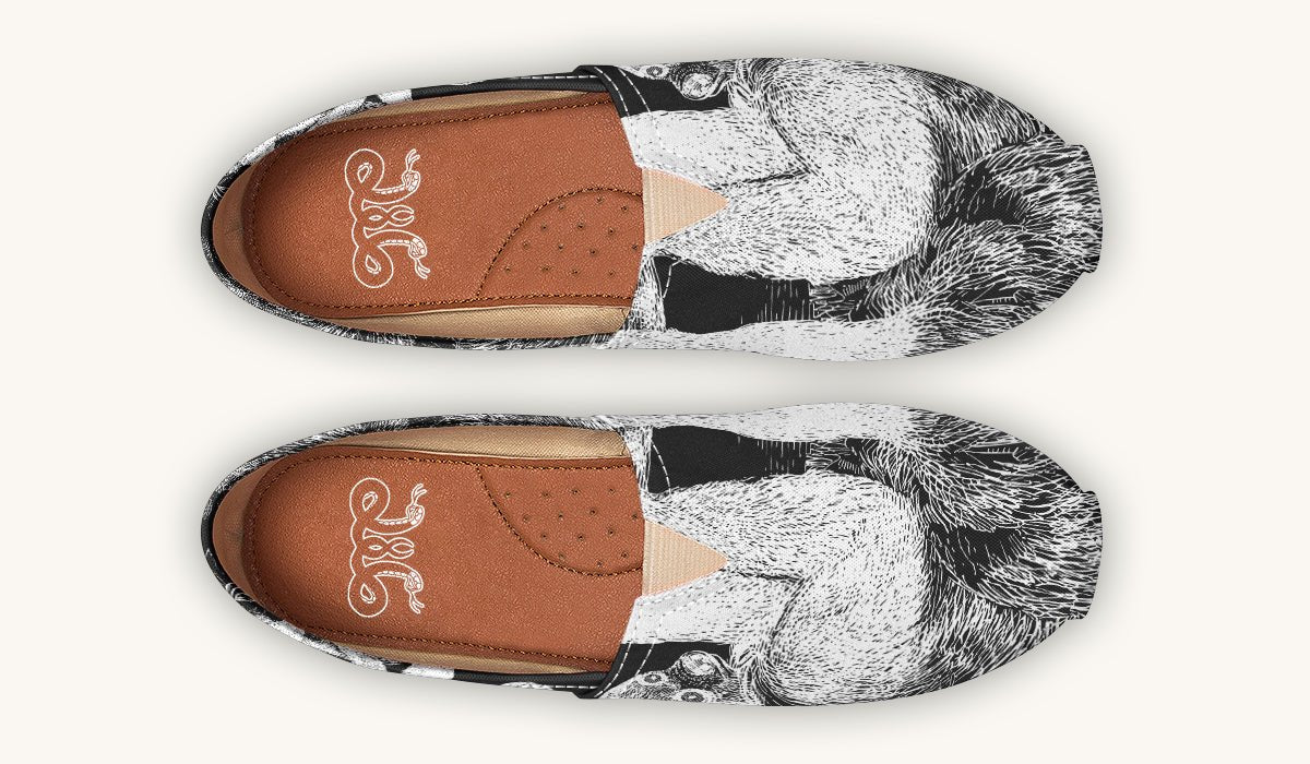 The Sloth Stays White Black Casual Shoes - Jaded Lament