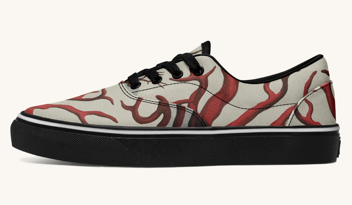 A Bloodroot Coral Sea Classic Shoes - Jaded Lament