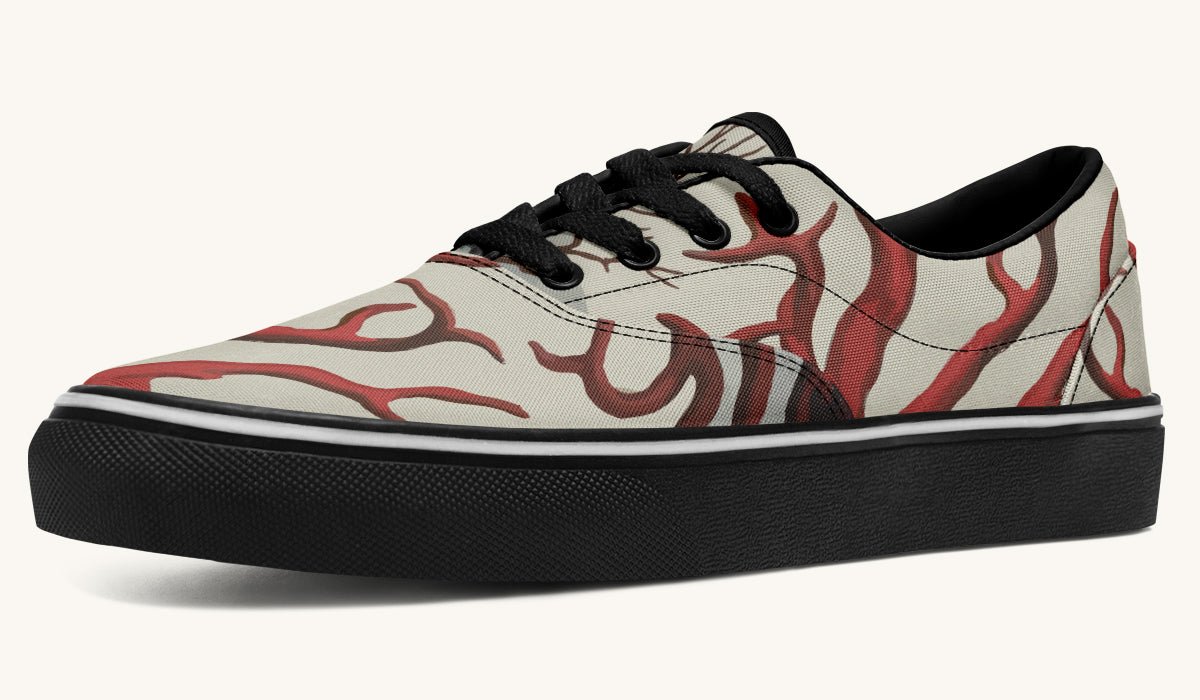 A Bloodroot Coral Sea Classic Shoes - Jaded Lament