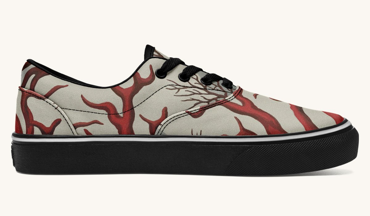 A Bloodroot Coral Sea Classic Shoes - Jaded Lament