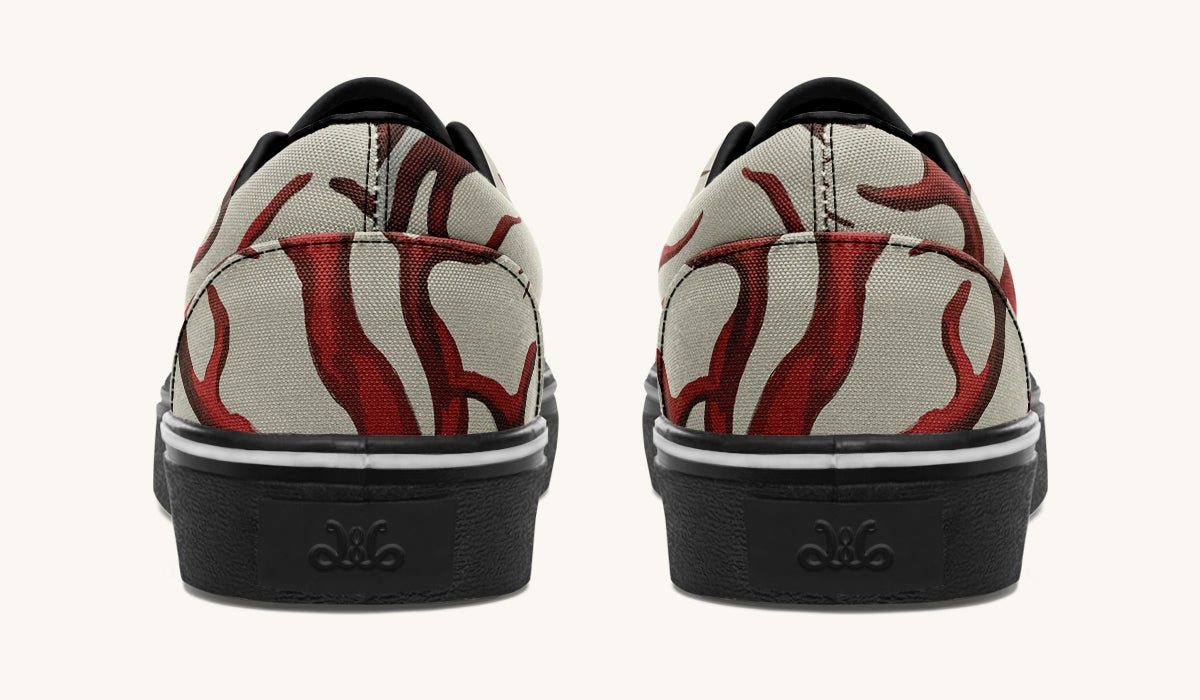 A Bloodroot Coral Sea Classic Shoes - Jaded Lament