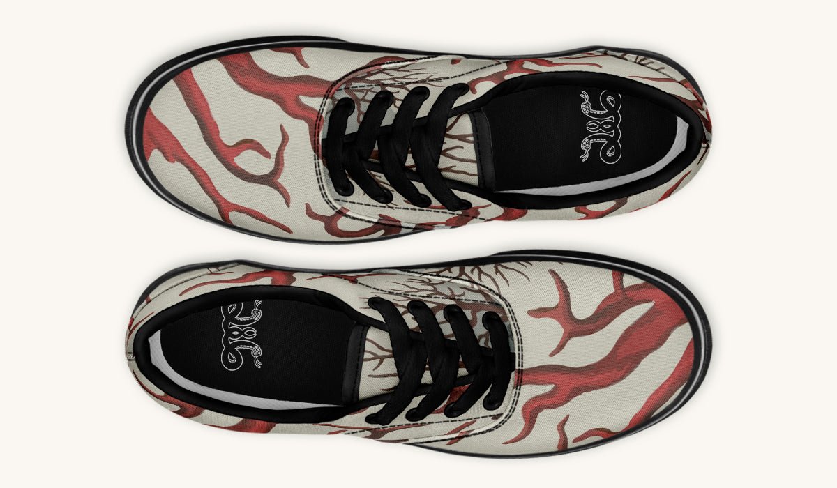 A Bloodroot Coral Sea Classic Shoes - Jaded Lament