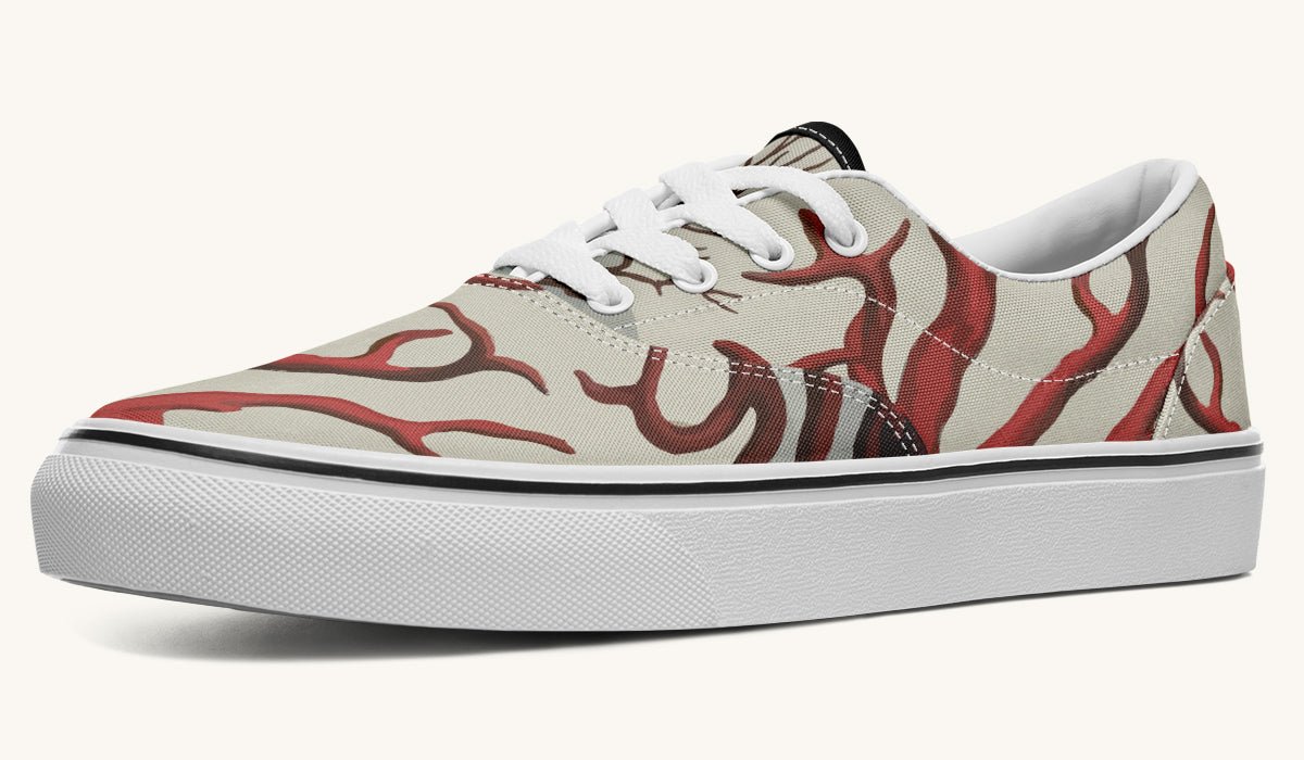 A Bloodroot Coral Sea Classic Shoes - Jaded Lament