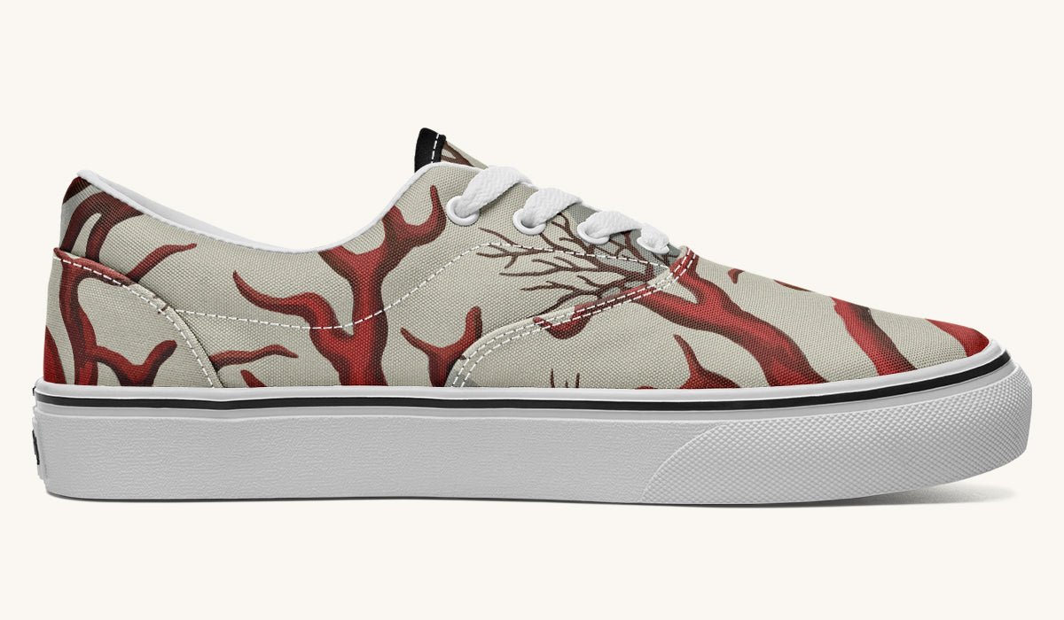 A Bloodroot Coral Sea Classic Shoes - Jaded Lament