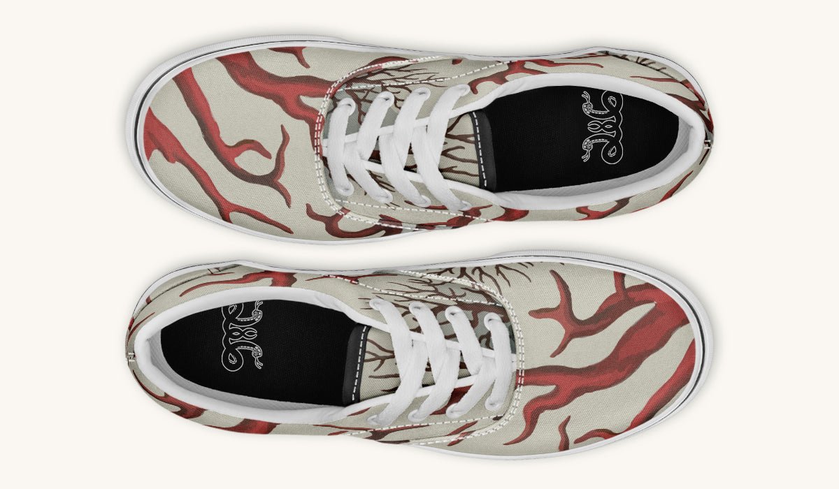 A Bloodroot Coral Sea Classic Shoes - Jaded Lament