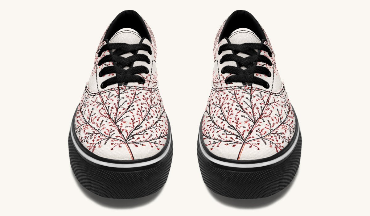 A Delicate Breath Red Classic Shoes - Jaded Lament