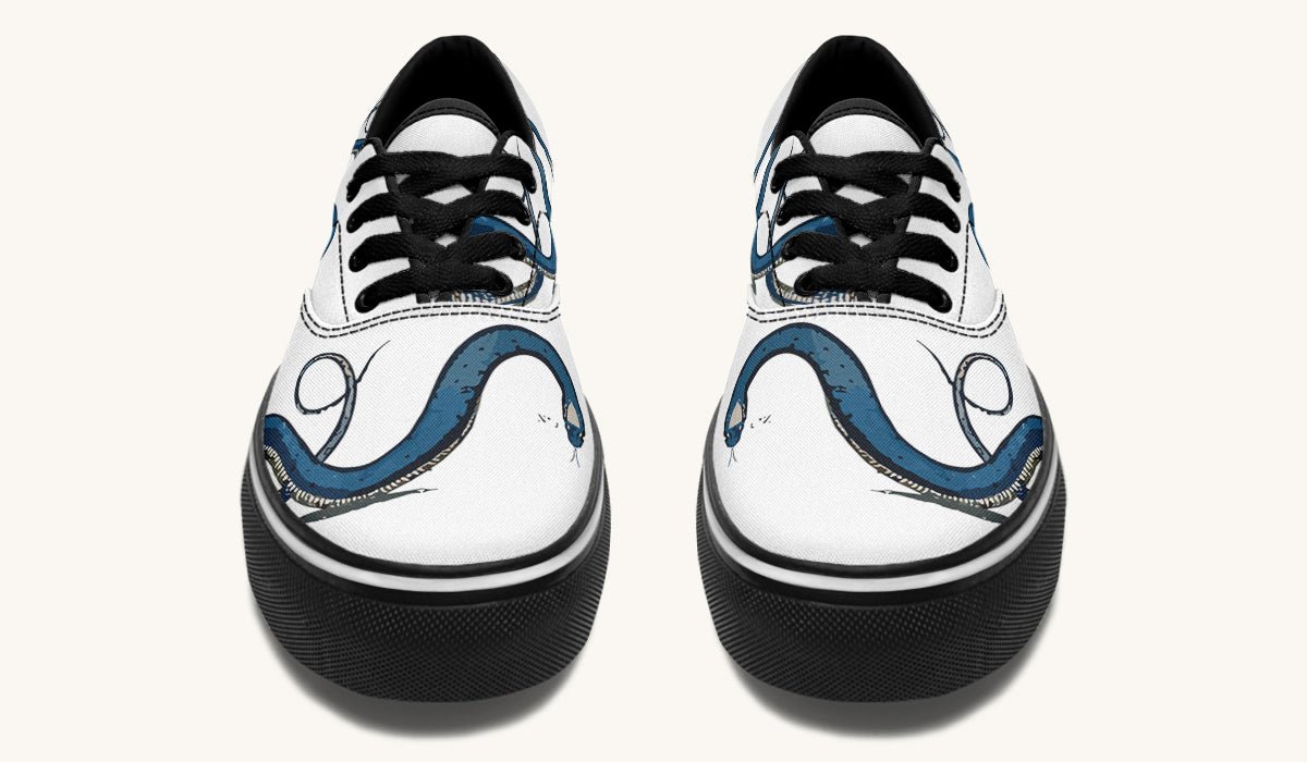 Blue Snake White Classic Shoes - Jaded Lament