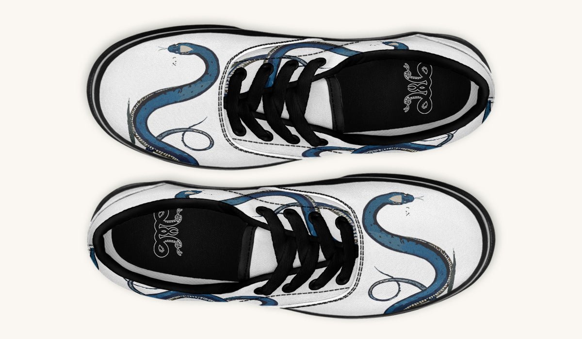 Blue Snake White Classic Shoes - Jaded Lament