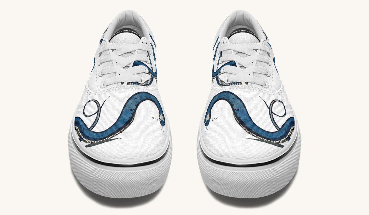 Blue Snake White Classic Shoes - Jaded Lament