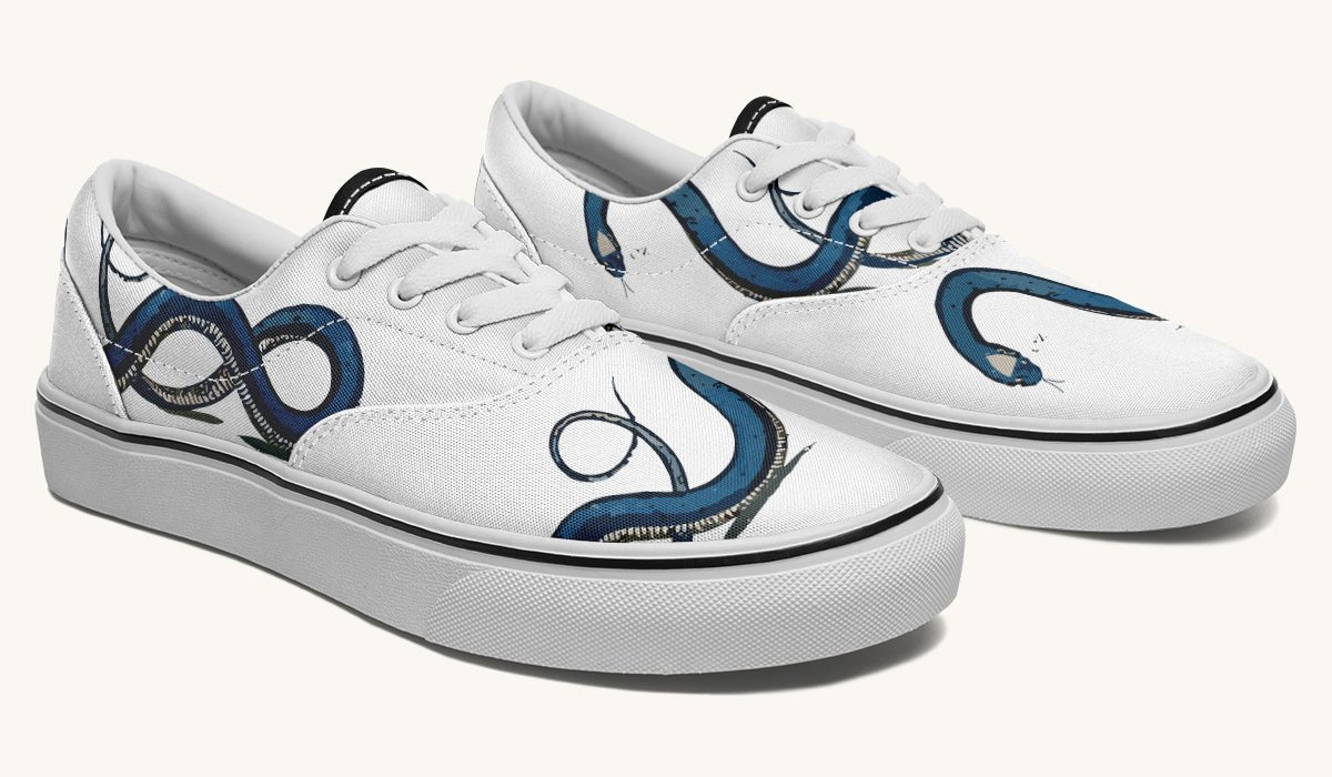Blue Snake White Classic Shoes - Jaded Lament
