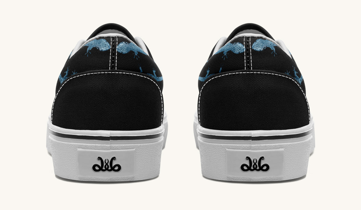 March of the Lizards Blue Black Classic Shoes - Jaded Lament