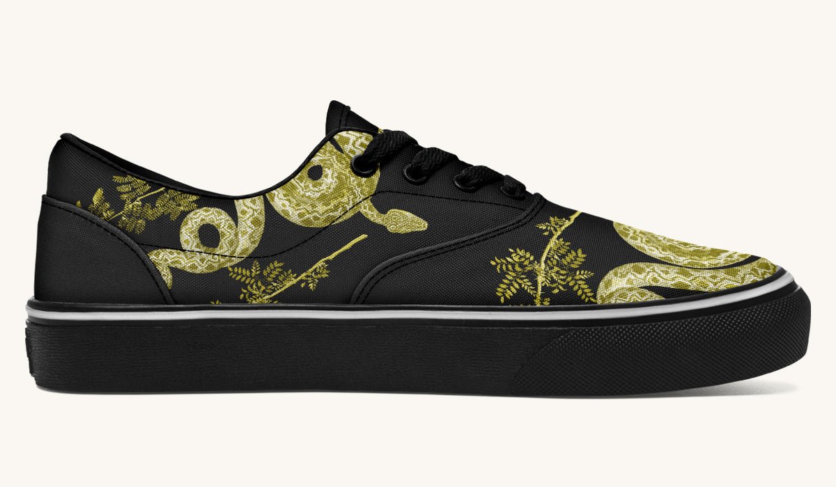 Serpent in Bloom Gold Classic Shoes - Jaded Lament