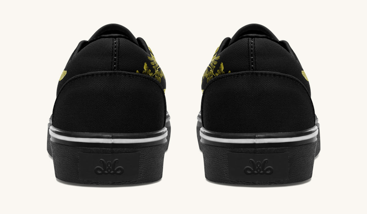 Serpent in Bloom Gold Classic Shoes - Jaded Lament